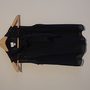 A New Day, XS, Black semi-sheer, Sleeveless Blouse